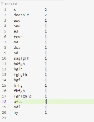 Python 合并多个TXT文件并统计词频的实现