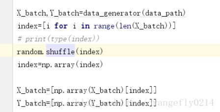 python打乱数据集中X,y标签