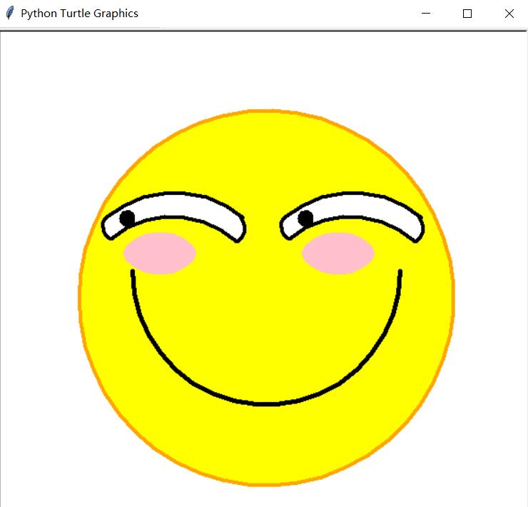 使用python的turtle绘画滑稽脸实例