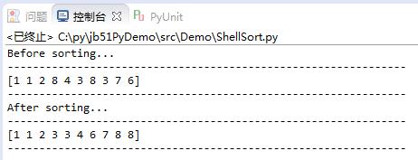 Python实现希尔排序算法的原理与用法实例分析