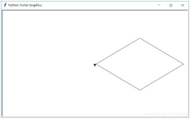 Python turtle库绘制菱形的3种方式小结