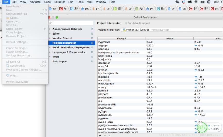 pycharm python切换解释器失败