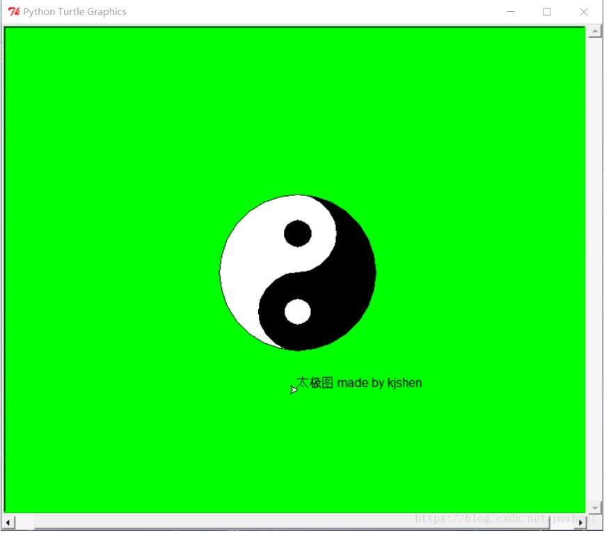 python turtle 绘制太极图的实例
