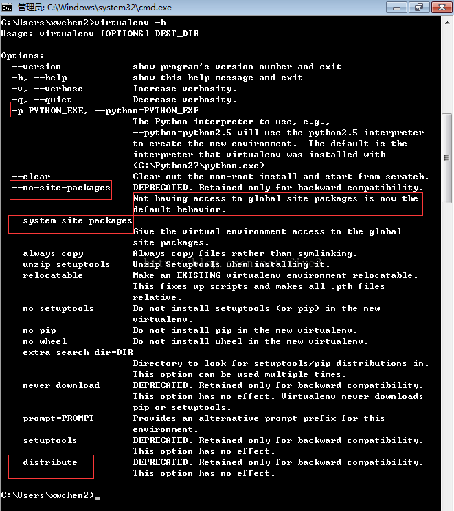 Windows中安装使用Virtualenv来创建独立Python环境