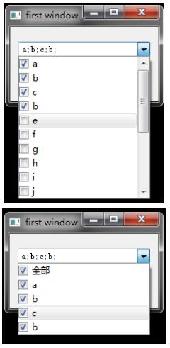 PyQt5下拉式复选框QComboCheckBox的实例