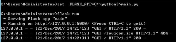 python flask几分钟实现web服务的例子