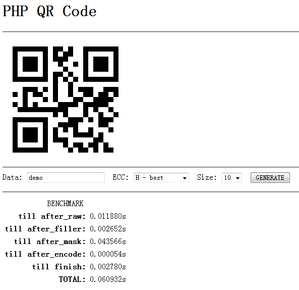 php生成QRcode实例