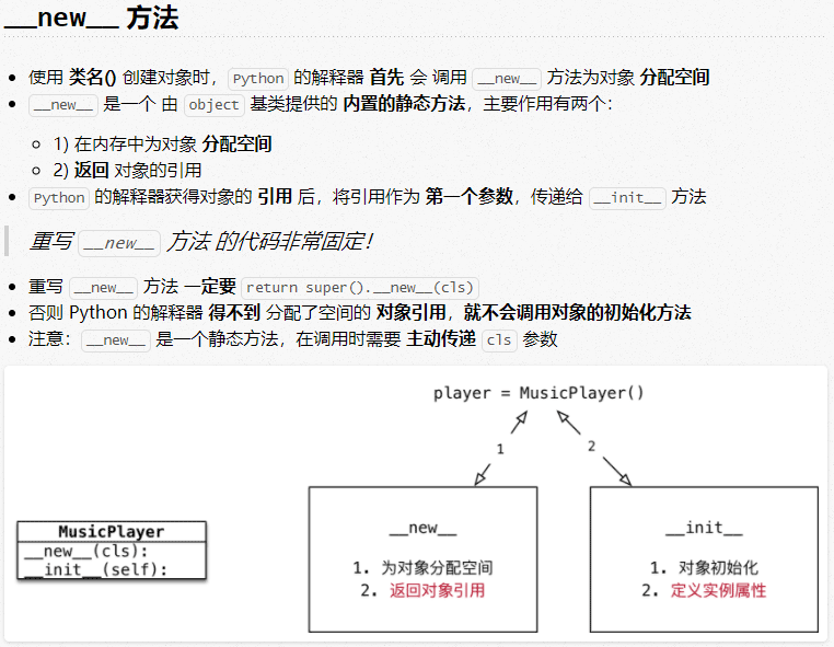 Python使用__new__()方法为对象分配内存及返回对象的引用示例