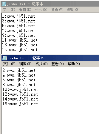 python奇偶行分开存储实现代码