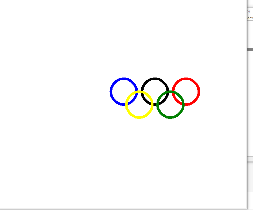 python图形绘制奥运五环实例讲解