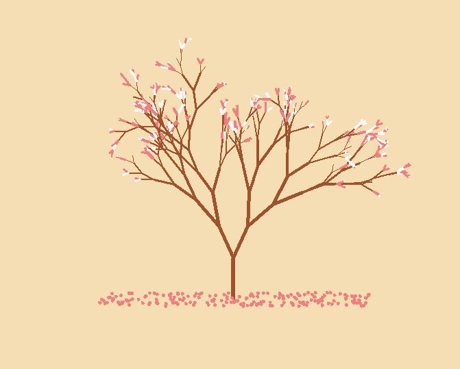如何基于python实现画不同品种的樱花树