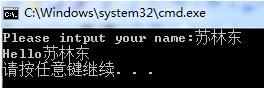 Python之用户输入的实例